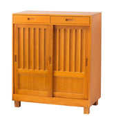 天然木材日式拉門鞋盒